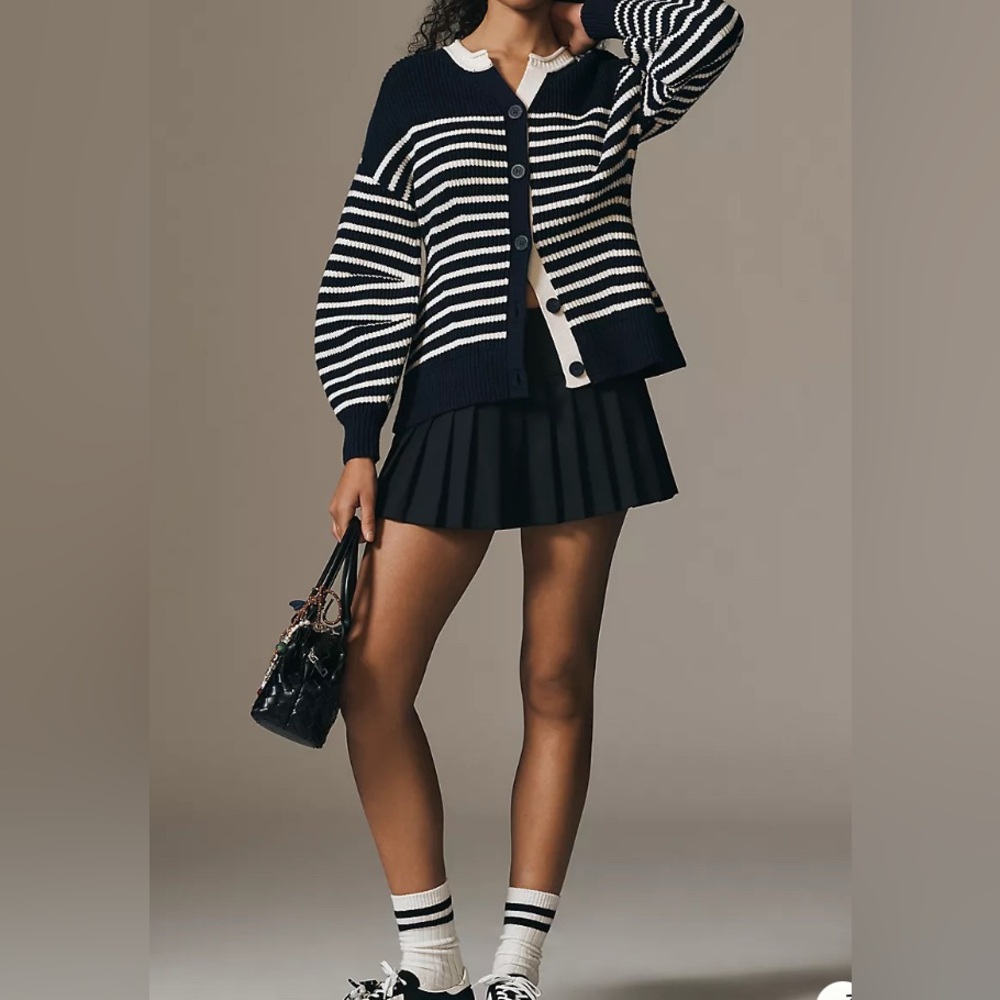 Maeve Striped Cardigan Sweater